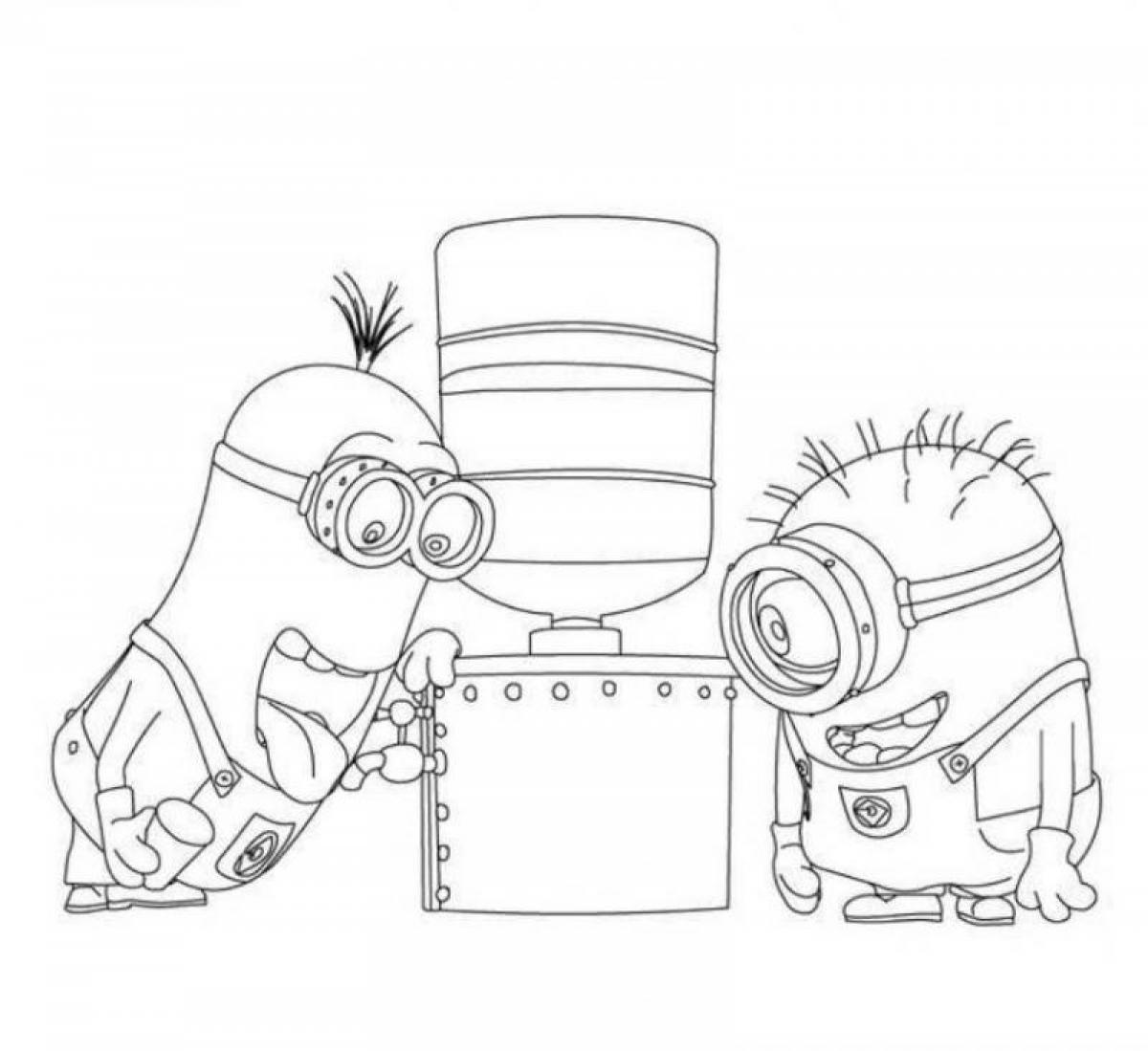 Minionki kolorowanki